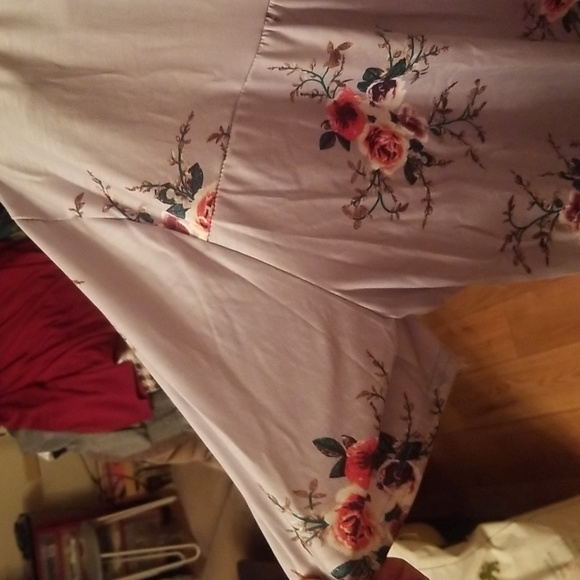 Mauve Floral Blouse 4XL - Picture 4 of 7